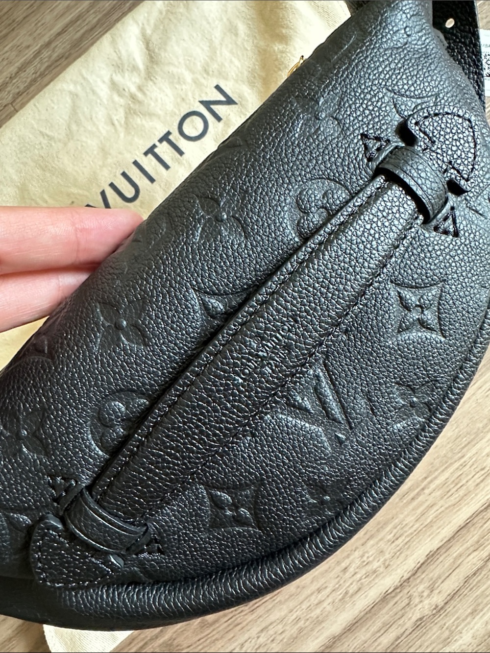 Louis Vuitton Black Monogram Empreinte Crossbody Bum Bag - Picture 10 of 10